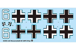 Trumpeter 1/32 Messerschmitt Bf 109F-4/Trop Fighter Scaled Plastic Model Kit image 28902