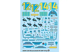 Trumpeter 1/32 Messerschmitt Bf 109F-4/Trop Fighter Scaled Plastic Model Kit image 28906
