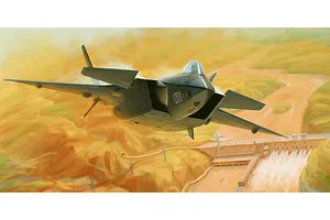 Trumpeter 1/72 Chinese J-20 Mighty Dragon (Prototype No.2011) Fighter Jet Scaled Plastic Model Kit image 29139