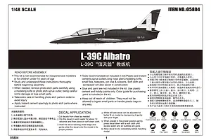 Trumpeter 1/48 L-39C Albatros Jet Scaled Plastic Model Kit image 29236