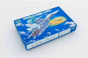 Trumpeter 1/72 scale Russian Su-30MKK Flanker G plastic model kit box showing artwork of the fighter jet in flight over an island.