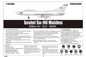 Trumpeter 1/48 Soviet Su-9U Maiden Jet Scaled Plastic Model Kit image 29269