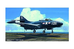 Trumpeter 1/48 US Navy F9F-3 Panther Fighter Jet Scaled Plastic Model Kit image 29303