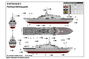 Trumpeter 1/350 USS Fort Worth LCS-3 Frigate Plastic Model Kit image 29342