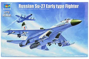 Trumpeter 1/72 Su-27 Early Type Fighter Jet Scaled Plastic Model Kit