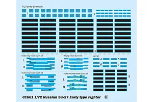 Trumpeter 1/72 Su-27 Early Type Fighter Jet Scaled Plastic Model Kit image 5