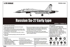 Trumpeter 1/72 Su-27 Early Type Fighter Jet Scaled Plastic Model Kit image 8