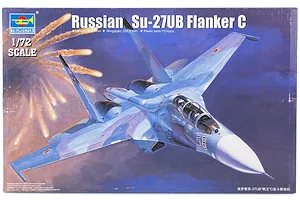 Trumpeter 1/72 Russian Su-27UB Jet Scaled Plastic Model Kit