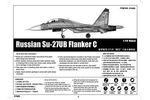 Trumpeter 1/72 Russian Su-27UB Jet Scaled Plastic Model Kit image 20