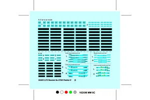 A decal sheet for the Trumpeter 1/72 Russian Su-27UB Flanker C model kit, featuring various missile markings, launch rail stencils, and technical labels.