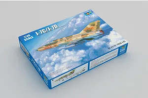 Trumpeter 1/48 scale J-7C/J-7D jet model kit box featuring artwork of a camouflaged fighter jet flying above clouds.