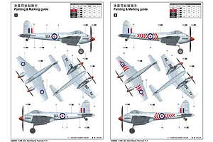 Trumpeter 1/48 De Havilland Hornet F.1 Fighter Scaled Plastic Model Kit image 29489