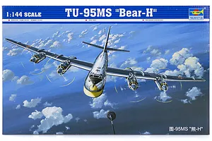Trumpeter 1/144 TU-95MS Bear-H Bomber Scaled Plastic Model Kit image 29491