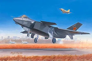 Trumpeter 1/72 Chinese J-20 Mighty Dragon Fighter Jet Scaled Plastic Model Kit image 29501