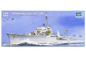 Trumpeter 1/350 German Zerstorer Z-43 1944 Destroyer Plastic Mod Kit image 29585