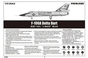 Trumpeter 1/72 F-106A Delta Dart Fighter Jet Scaled Plastic Model Kit image 3