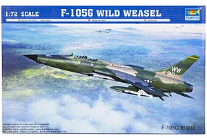 Trumpeter 1/72 F-105G Wild Weasel Jet Scaled Plastic Model Kit image 29779