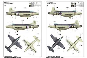 Trumpeter 1/48 Supermarine Attack F.1 Fighter Jet Scaled Plastic Model Kit image 29801