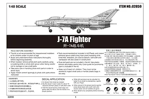 Trumpeter 1/48 J-7A Fighter Jet Scaled Plastic Model Kit image 11