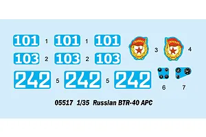 Trumpeter 1/35 Russian BTR-40 Armoured Personnel Carrie Scaled Plastic Model Kit image 29869