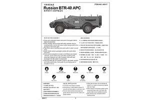 Trumpeter 1/35 Russian BTR-40 Armoured Personnel Carrie Scaled Plastic Model Kit image 29872
