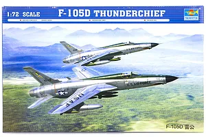 Trumpeter 1/72 F105D Thunderchief Bomber/Fighter Jet Scaled Plastic Model Kit