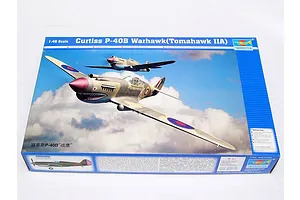 Trumpeter 1/48 P-40 Warhawk (Tomahawk II A) Fighter Scaled Plastic Model Kit image 29910