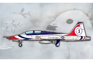 Trumpeter 1/48 US T-38A Talon Thunderbird Trainer Jet Scaled Plastic Model Kit image 29932