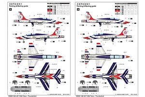 Trumpeter 1/48 US T-38A Talon Thunderbird Trainer Jet Scaled Plastic Model Kit image 29934