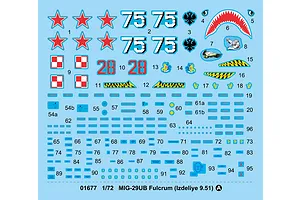 Trumpeter 1/72 MiG-29UB Fulcrum (Izdeliye 9.5) Fighter Jet Scaled Plastic Model Kit image 29971