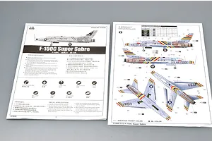 Trumpeter 1/72 North American F-100C Super Sabre Fighter Jet Scaled Plastic Model Kit image 29994