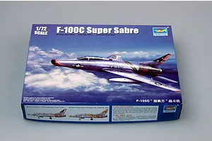 Trumpeter 1/72 North American F-100C Super Sabre Fighter Jet Scaled Plastic Model Kit image 29999