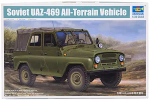 Trumpeter 1/35 Soviet UAZ-469 All-Terrain Military Staff Car Scaled Plastic Model Kit image 30011