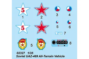 Trumpeter 1/35 Soviet UAZ-469 All-Terrain Military Staff Car Scaled Plastic Model Kit image 30021