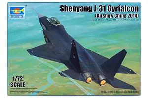 Trumpeter 1/72 Shenyang J-31 Gyrfalcon (China 2014 Airshow) Fighter Jet Scaled Plastic Model Kit