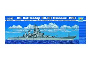 Trumpeter 1/700 US Missouri 1991 Battleship Plastic Model Kit image 30048