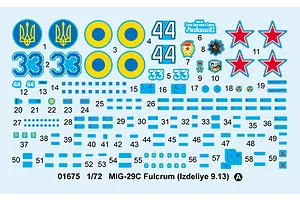 Trumpeter 1/72 MiG-29c Fulcrum (Izdeliye 9.13) Fighter Jet Scaled Plastic Model Kit image 30070