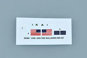Trumpeter 1/350 USS The Sullivans DD-537 Destroyer Plastic Model Kit image 30150
