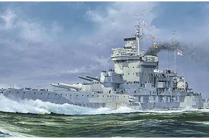 Trumpeter 1/700 HMS Warspite 1942 Battleship Plastic Model Kit image 30182