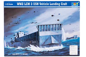 Trumpeter 1/72 USN WWII LCN 3 Vehicle Landing Craft Plastic Model Kit image 30238