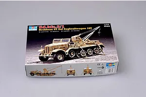 Trumpeter 1/72 German Sd.Kfz.9/1 6 Ton Crane Half-track Scaled Plastic Model Kit image 30254