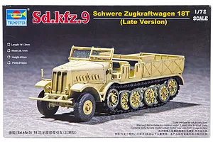 Trumpeter 1/72 German Sd.Kfz.9 18 Ton Half-track Scaled Plastic Model Kit image 30258