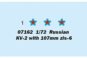 Trumpeter 1/72 Russian KV-2 Tank w/ 107mm Zis-6 Scaled Plastic Model Kit image 30335