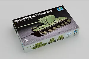 Trumpeter 1/72 Russian KV-2 Tank w/ 107mm Zis-6 Scaled Plastic Model Kit image 30336