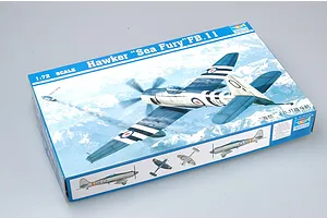Trumpeter 1/72 British Hawk Sea Fury FB.11 Fighter Scaled Plastic Model Kit image 30352