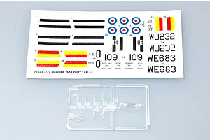 Trumpeter 1/72 British Hawk Sea Fury FB.11 Fighter Scaled Plastic Model Kit image 30353