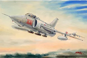Trumpeter 1/72 Nanchang Q-5C Jet Scaled Plastic Model Kit image 30365
