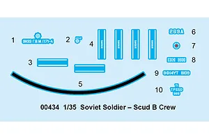 Trumpeter 1/35 Soviet Soldier Scud B Crew Scaled Plastic Model Kit image 30385