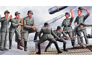 Trumpeter 1/35 German 280MM K5 (E) Leopold Railroad Gun Crews Scaled Plastic Model Kit image 30408