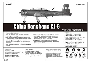 Trumpeter 1/48 Chinese Nanchang CJ-6 Trainer Scaled Plastic Model Kit image 30417